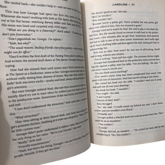 Rainbow Rowell Landline Hardcover Signed 1st Ed 2014 Hardcover DJ Humor - Picture 8 of 14